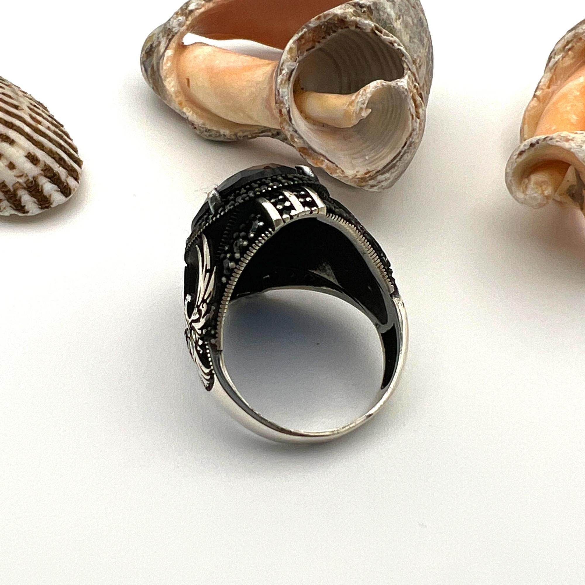 Men's Sapphire Stone Blue 925 Sterling Silver Ring