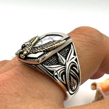 Men's Turquoise Stone Handmade Silver Ring