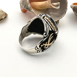 خاتم فضة يدوي بحجر روبي أحمر