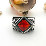 Red Ruby Stone Men's Ring