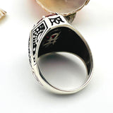 Red Zircon Stone Men's Ring