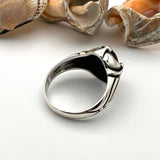 Turkish Handmade 925 Sterling Silver Men's Sapphire Stone Ottoman Ring