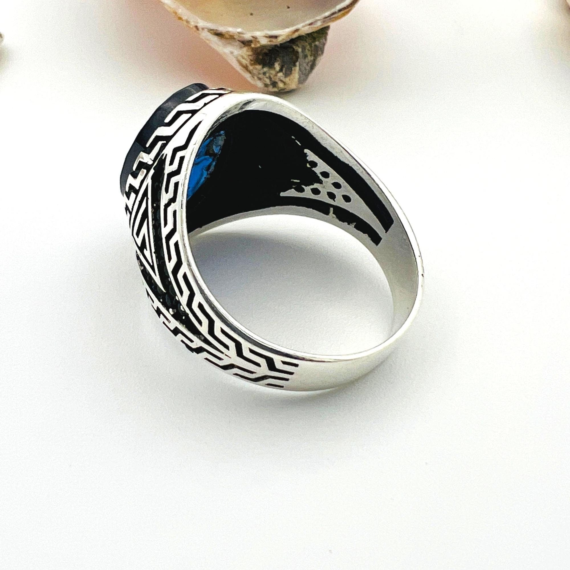 Men's Blue Sapphire Stone Ring