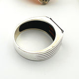 خاتم فضة استرليني 925 للرجال مصنوع يدوياً بحجر الياقوت الأحمر الطبيعي | مجوهرات الأحجار الكريمة الطبيعية