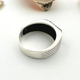 Men's Handmade 925 Sterling Silver Black Onyx Ring