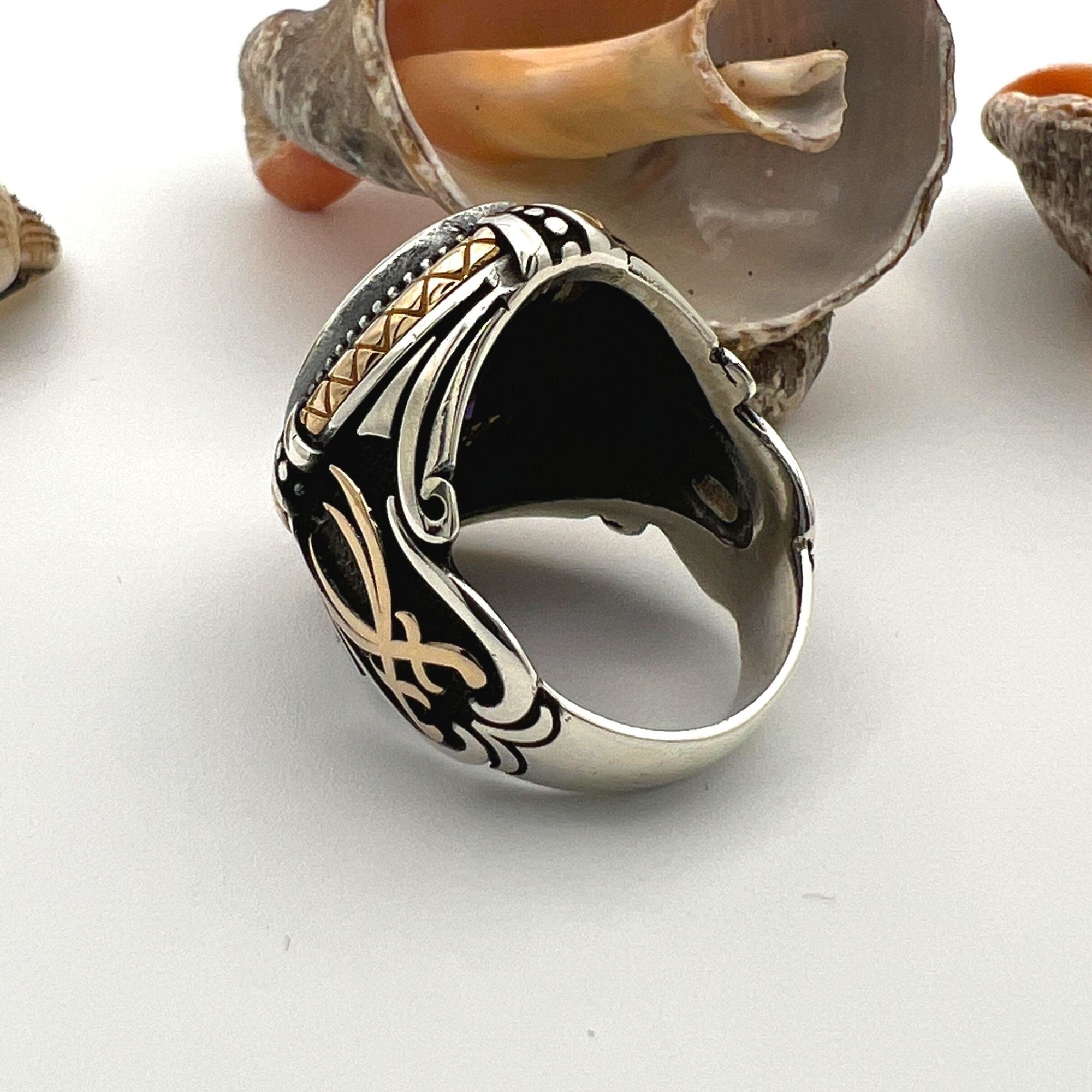 Purple Amethyst Stone Handmade Silver Ring