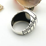 Men's White Turquoise Gemstone Silver Ring