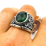 Green Zircon Stone Men's Ring