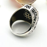 Men's Handmade Turkish 925 Sterling Silver Red Ruby Ring