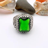 Pánský turecký onyxový čtvercový prsten ze stříbra 925