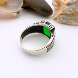 Men's Handmade Green Emerald Men's Ring