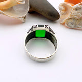 Men's Handmade Green Emerald Men's Ring
