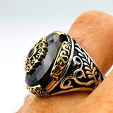 Anello da uomo con pietra preziosa rubino rossa