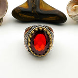 Men's Ruby Ring in Sterling Silver