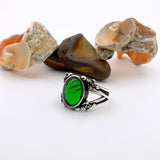 Men's Handmade Turkish 925 Sterling Silver Green Emerald Statement Ring