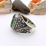 Pánský turecký onyxový čtvercový prsten ze stříbra 925