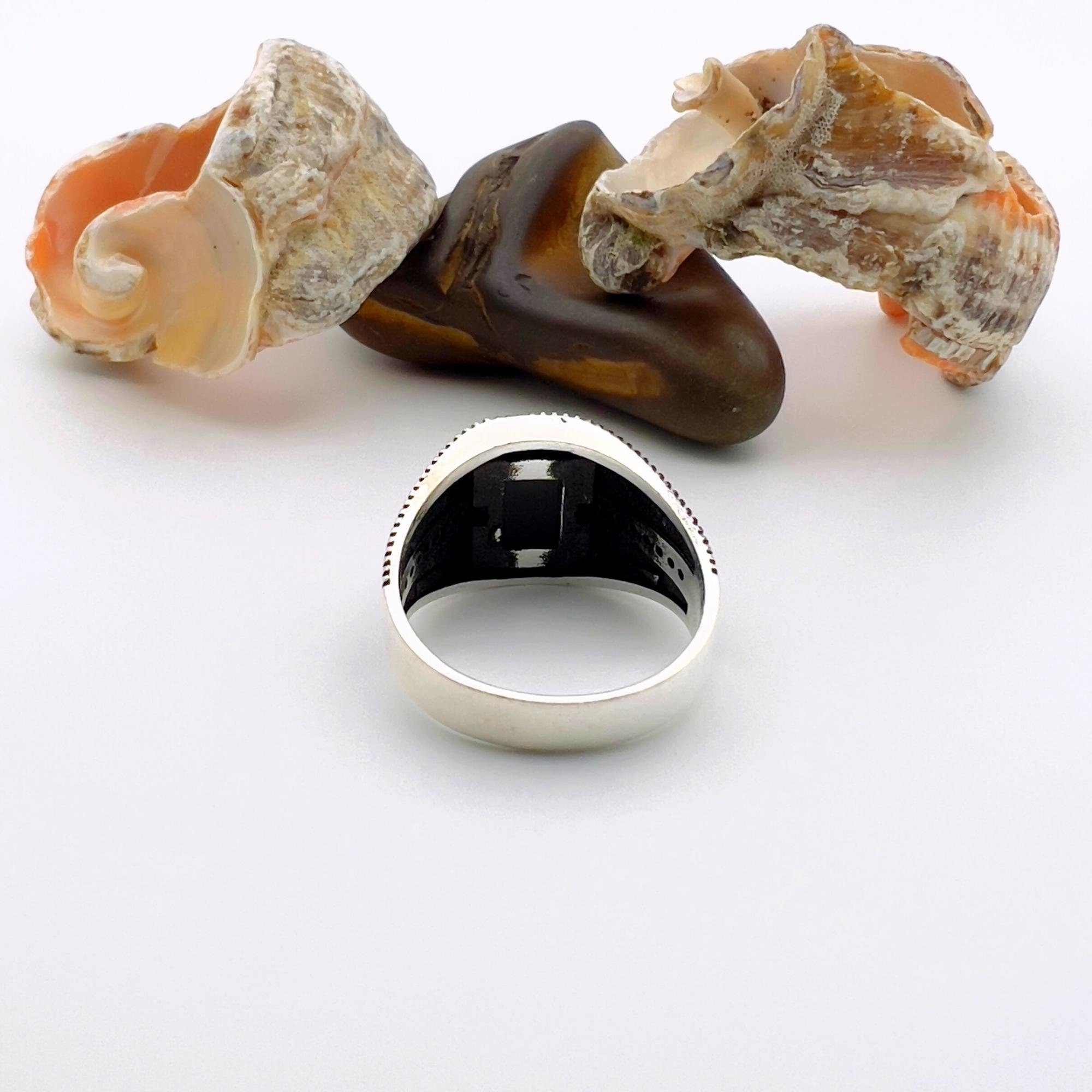 Red Garnet Stone Men's Ring