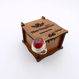 خاتم حجر الياقوت الملكي للنساء - مجوهرات عثمانية فضة استرلينية مصنوعة يدوياً