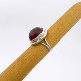 خاتم حجر الياقوت الملكي للنساء - مجوهرات عثمانية فضة استرلينية مصنوعة يدوياً