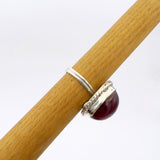 خاتم حجر الياقوت الملكي للنساء - مجوهرات عثمانية فضة استرلينية مصنوعة يدوياً