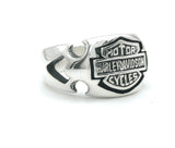 Harley Davidson Motorcycle Signet Ring - 925 Sterling Silver Biker Jewelry, Handmade Turkish Gift for Him