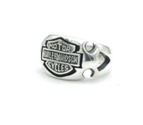 Harley Davidson Motorcycle Signet Ring - 925 Sterling Silver Biker Jewelry, Handmade Turkish Gift for Him