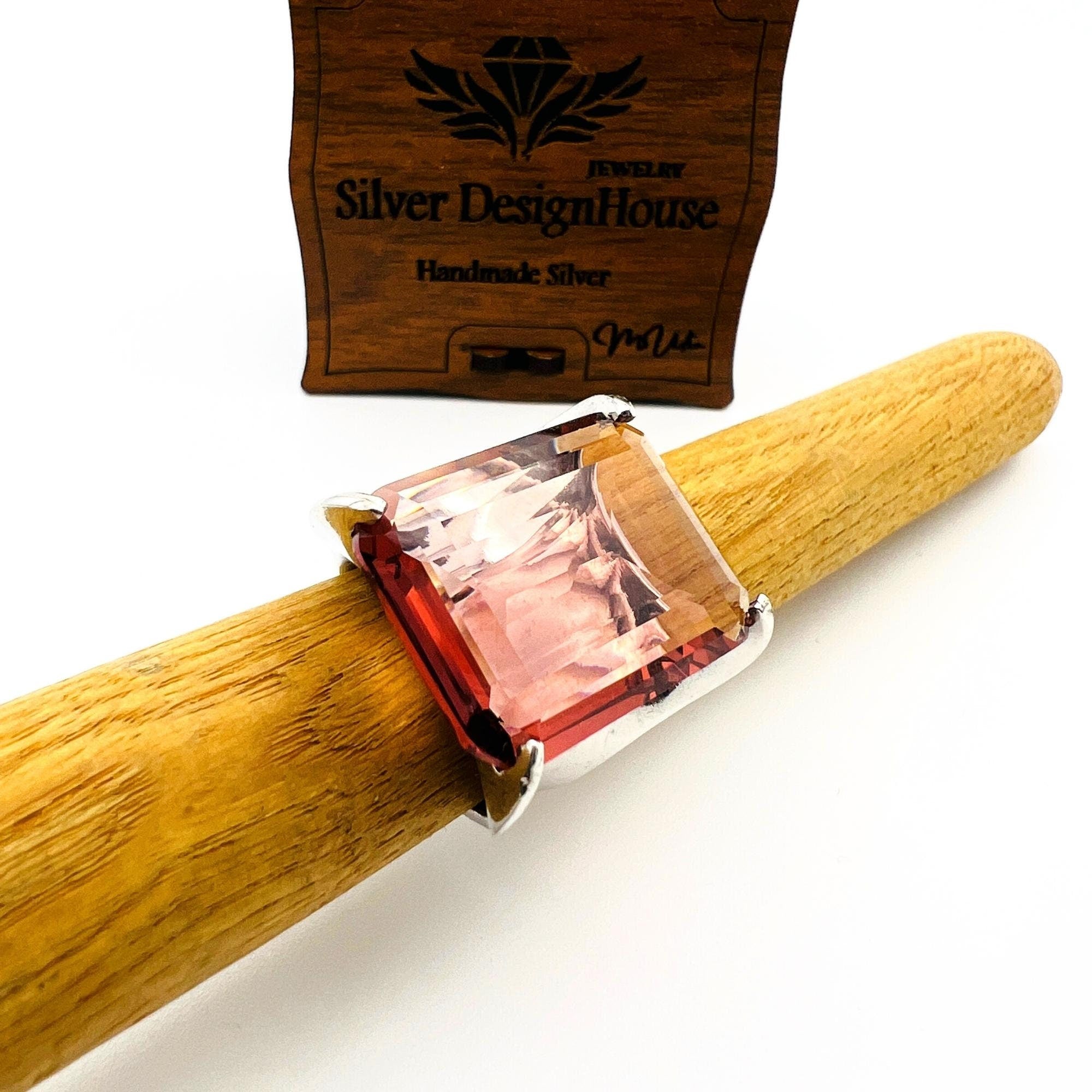 Handmade Sterling Silver Morganite Ring for Women - Elegant Turkish Pink Gemstone Jewelry