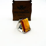 Artisan Handmade Turkish Sterling Silver Citrine Ring – November Birthstone Gift for Women