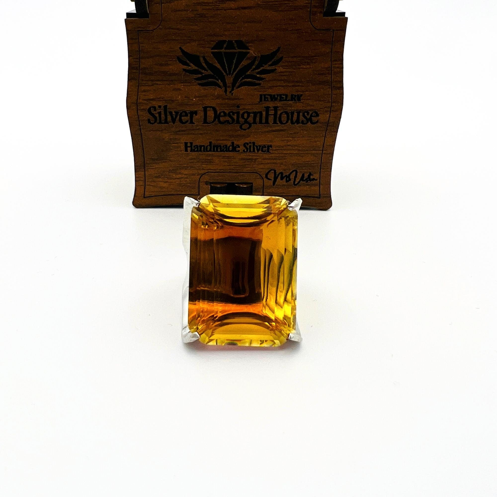 Artisan Handmade Turkish Sterling Silver Citrine Ring – November Birthstone Gift for Women