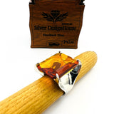 Artisan Handmade Turkish Sterling Silver Citrine Ring – November Birthstone Gift for Women