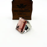 Handmade Sterling Silver Morganite Ring for Women - Elegant Turkish Pink Gemstone Jewelry