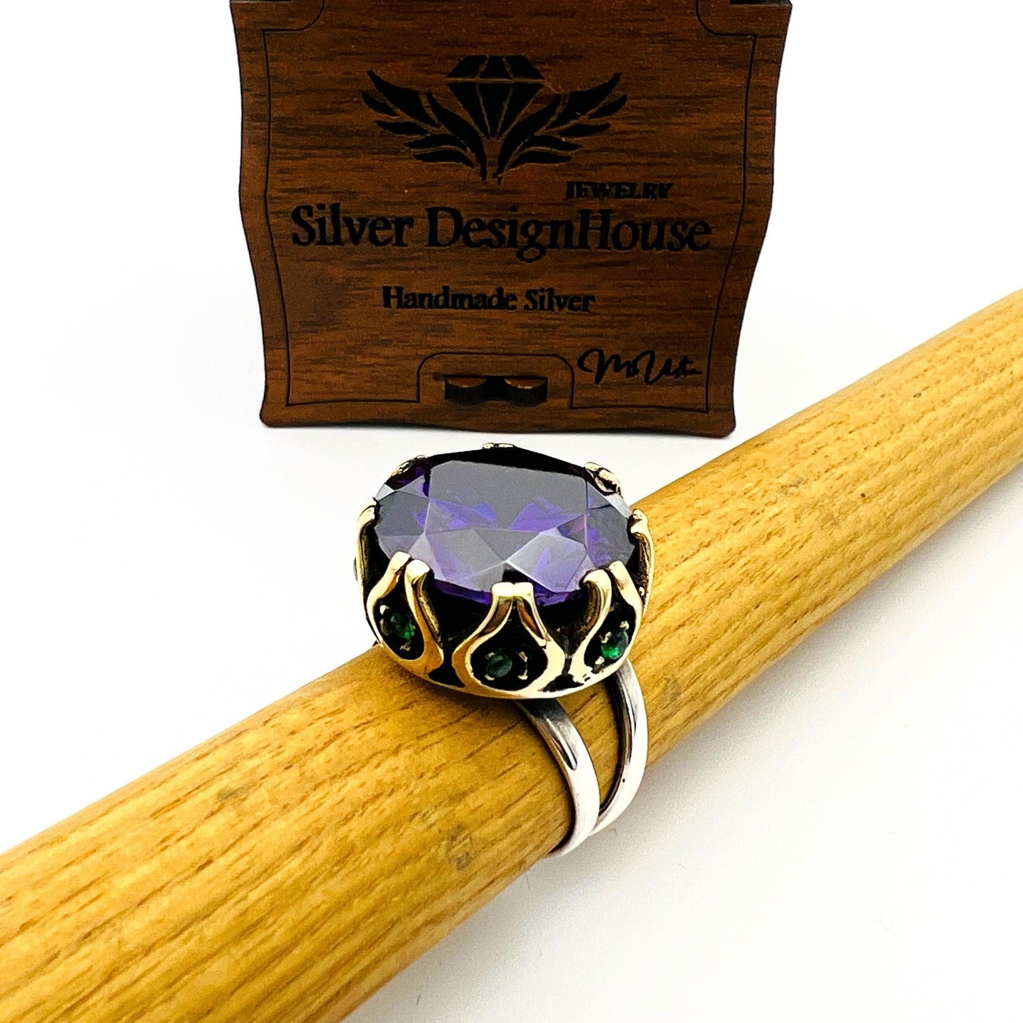 Amethiststeen Damesring