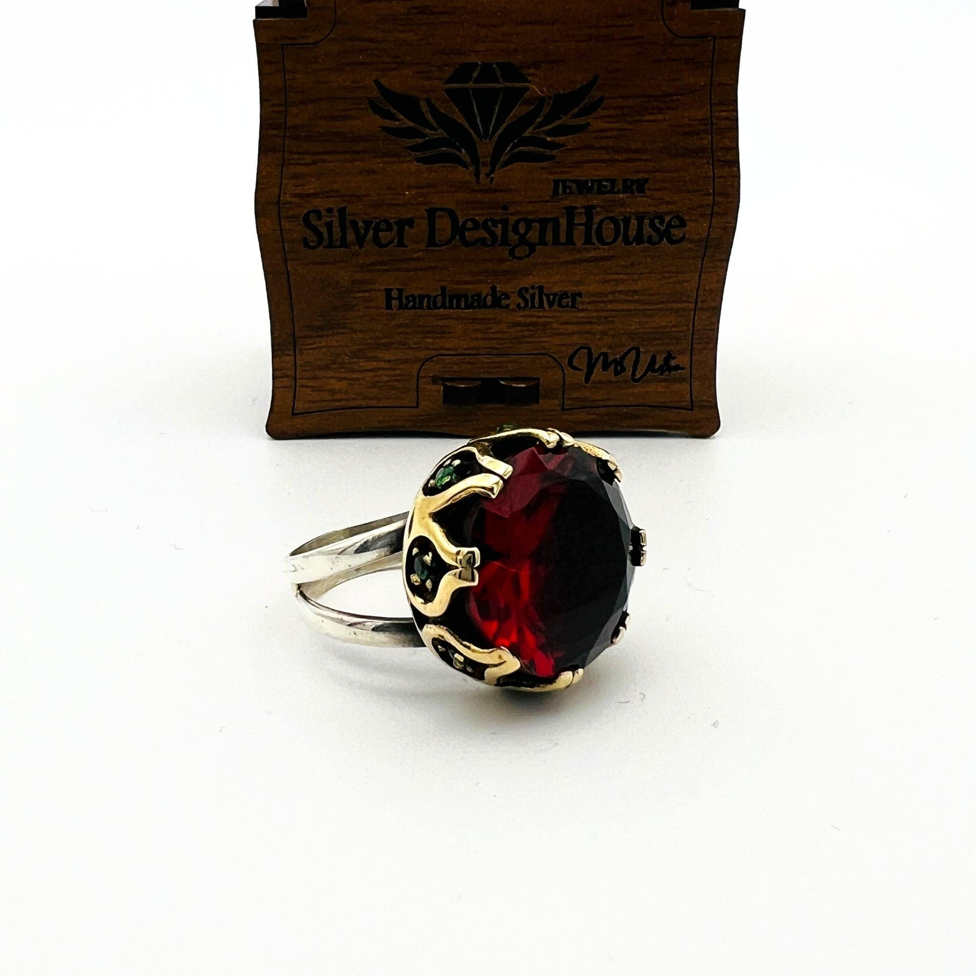 Handcrafted Exquisite Oval Ruby 925K Sterling Silver Ring for Women | Authentic & Unique Gift