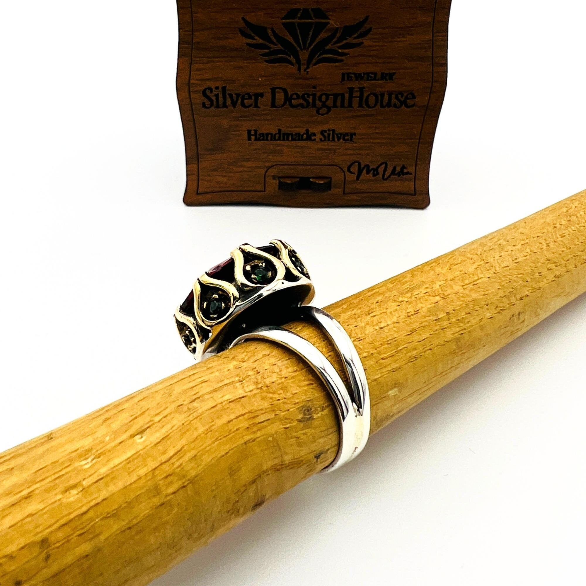 Handcrafted Exquisite Oval Ruby 925K Sterling Silver Ring for Women | Authentic & Unique Gift