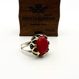 Oval Ruby Stone Women's Ring