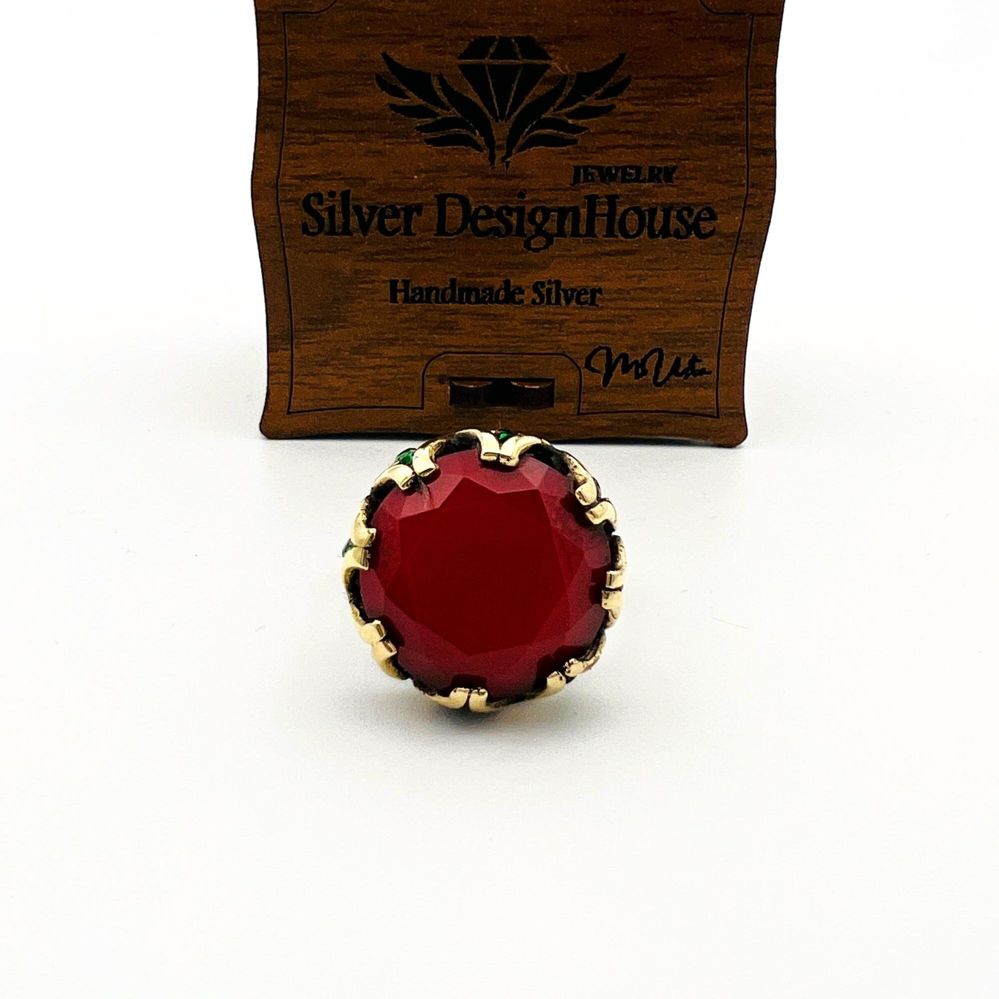 Oval Ruby Stone Women's Ring