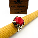 Oval Ruby Stone Women's Ring
