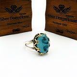 Light Blue Tourmaline Stone Women's Ring