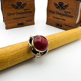 Red Agate Stone Women's Ring