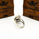 Exquisite Handmade 925K Sterling Silver White Zircon Oval Ring for Women - Timeless Gift