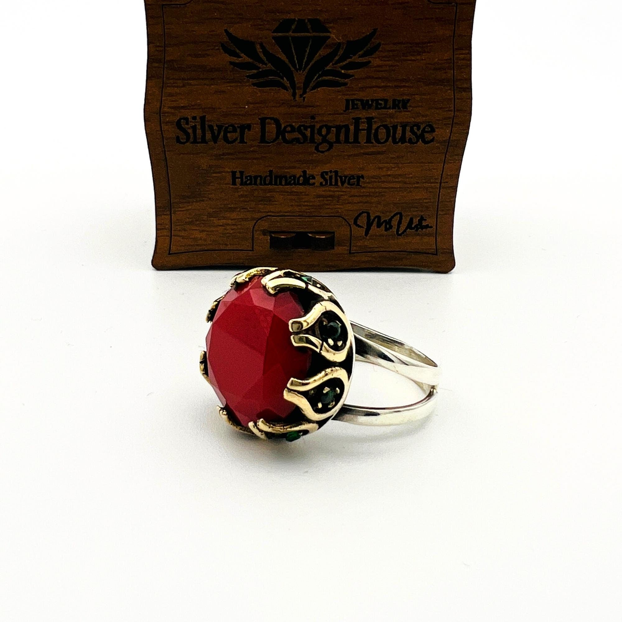 Oval Ruby Stone Women's Ring