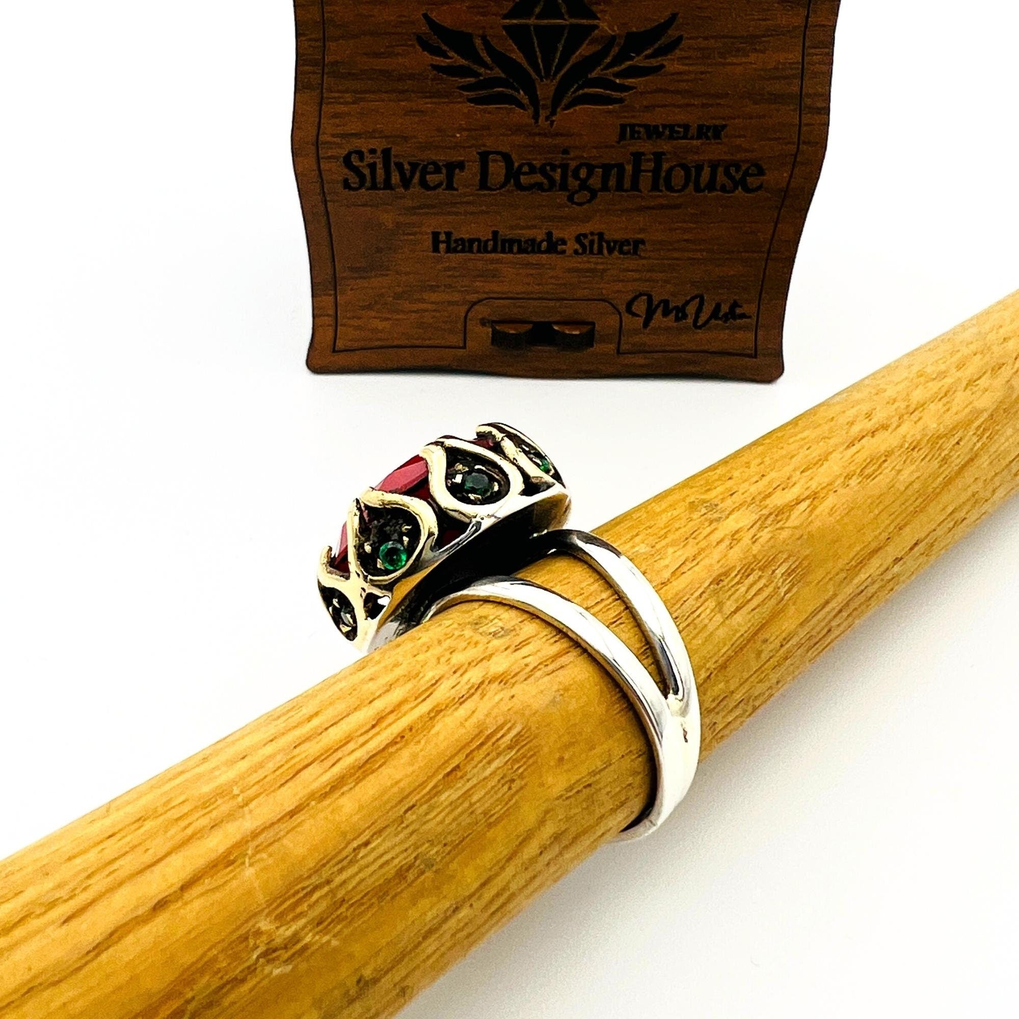 Oval Ruby Stone Women's Ring