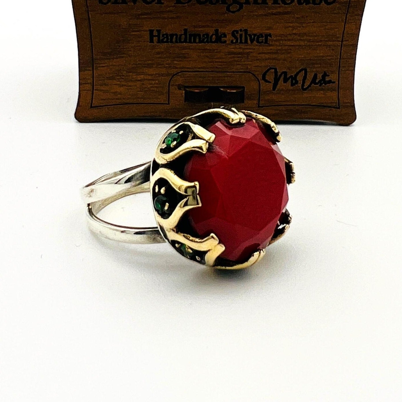 Oval Ruby Stone Women's Ring