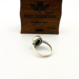 Men's Blue Tourmaline Stone Sterling Silver Ring