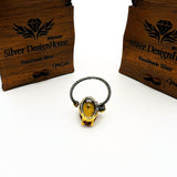 Bague artisanale turque en zultanite | Bijoux de naissance pour femmes en argent sterling 925 changeant de couleur