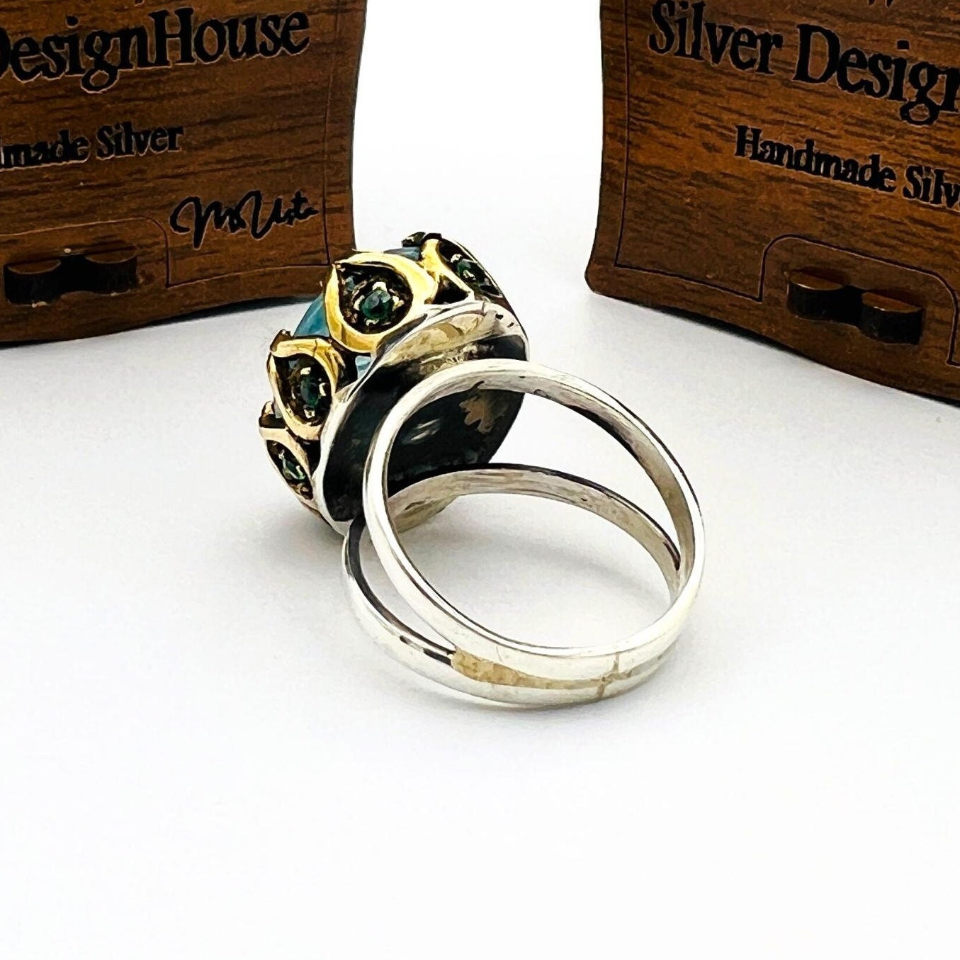 Light Blue Tourmaline Stone Women's Ring