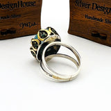 Light Blue Tourmaline Stone Women's Ring