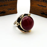 Red Agate Stone Women's Ring
