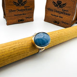 Exquisite Turkish Handmade Blue Tourmaline 925 Sterling Silver Women's Ring