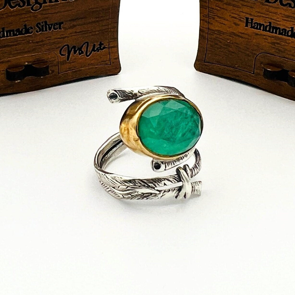 Timeless Green Tourmaline Ring | Turkish Handcrafted 925K Sterling Silver Adjustable Women's Vintage Jewelry